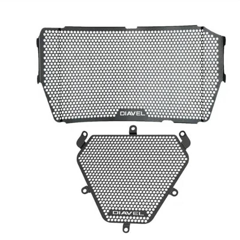 Montage Ohne Bohren Motorrad Kühler Abdeckung Grille Ölkühler Schutz Für Ducati Diavel 1260 1260S 2019 2020 2021 2022 2023 2024(One set) von FSOZDBBPL