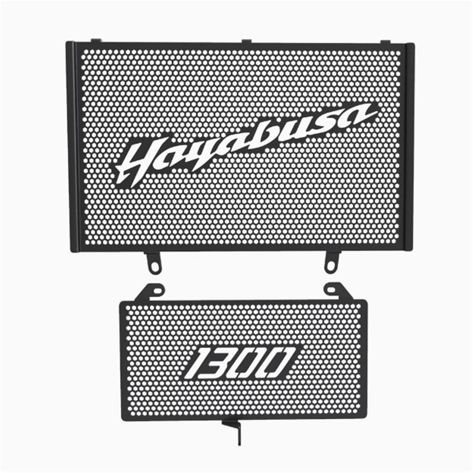 Montage Ohne Bohren Motorrad Kühler Ölkühler Schutz Wasser Tank Net Abdeckung Für Suzuki GSX1300R 1300R 1300 R GSX-1300R Für Hayabusa 1997-2023(Silver) von FSOZDBBPL