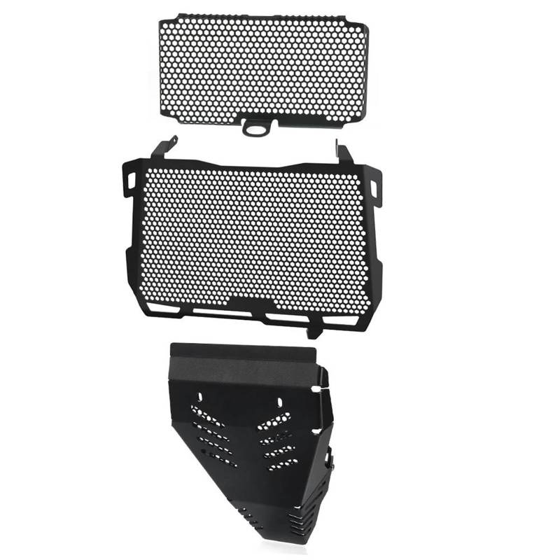 Montage Ohne Bohren Motorrad Kühlergrill Abdeckung Öl Schutz & Motor Schutz Set Schutz Für Ducati MultiStrada V2 950 2022 2023 2024(A set) von FSOZDBBPL