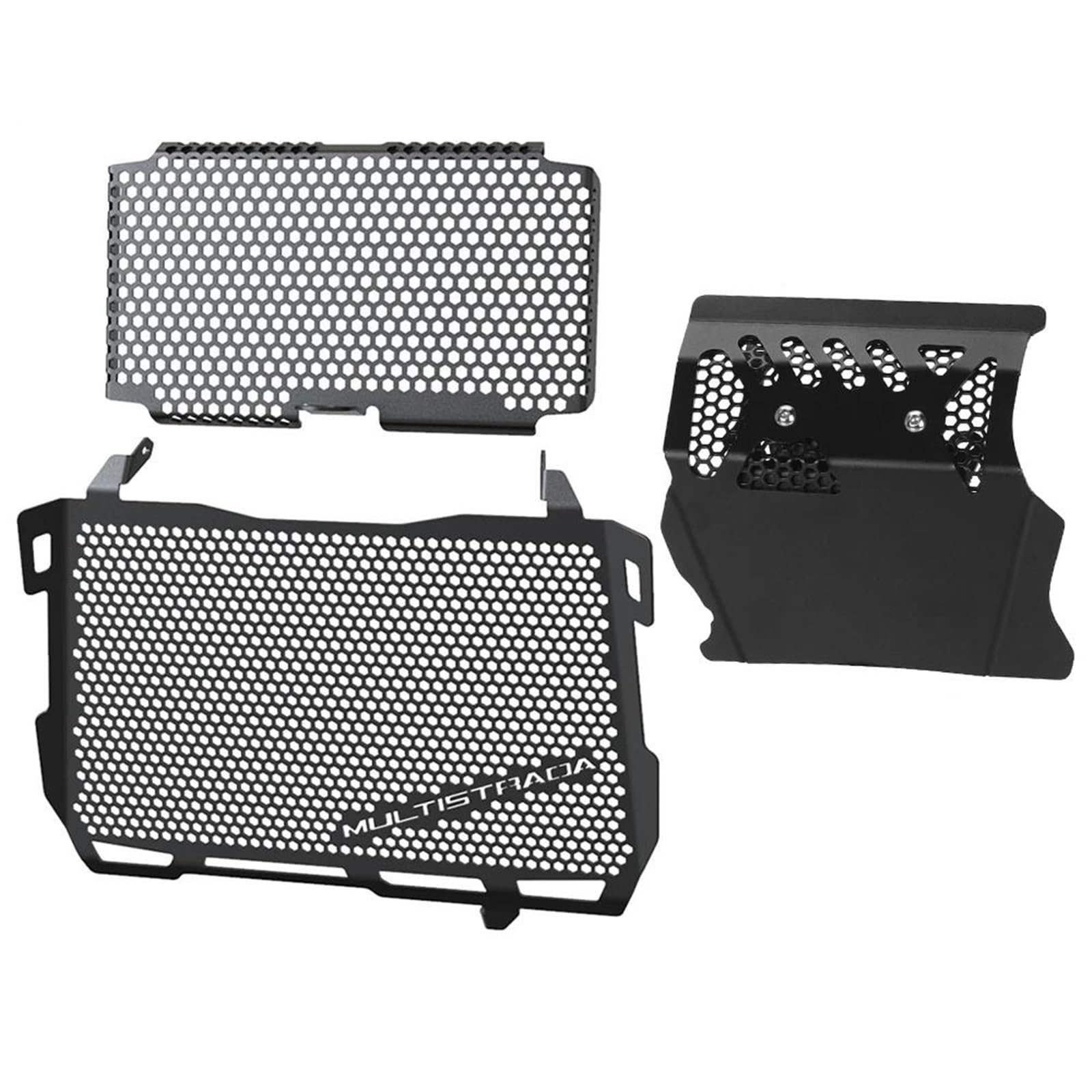 Montage Ohne Bohren Motorrad Kühlergrill Öl Schutz Motor Schutz Set Abdeckung Schutz Für Ducati Multistrada 1260 1200 Enduro Pro 2016 2017 2018 2019 2021(A set) von FSOZDBBPL