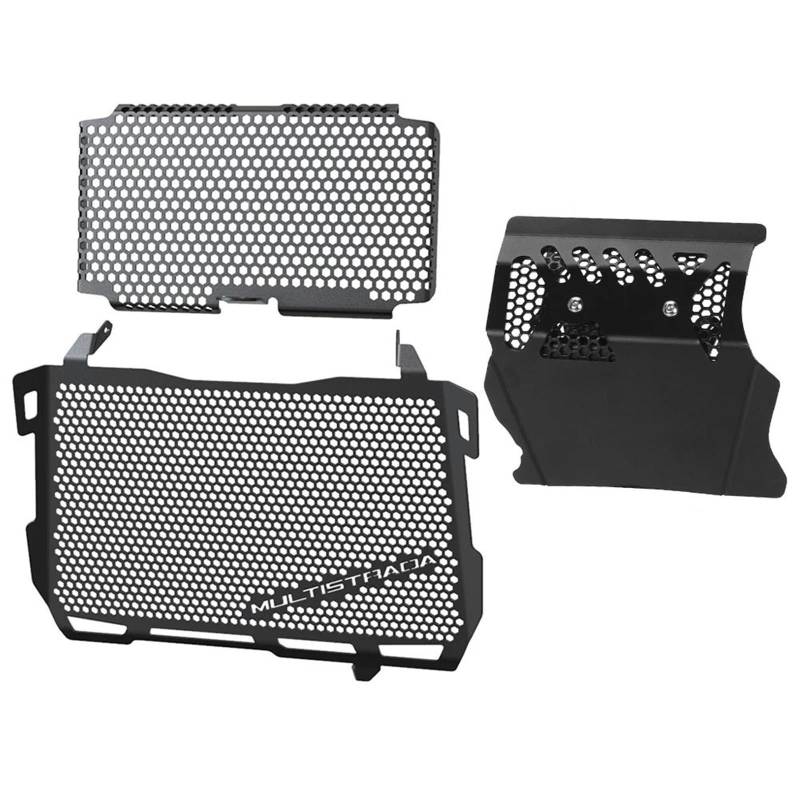 Montage Ohne Bohren Motorrad Kühlergrill Öl Schutz Motor Schutz Set Abdeckung Schutz Für Ducati Multistrada 1260 1200 Enduro Pro 2016 2017 2018 2019 2021(A set) von FSOZDBBPL