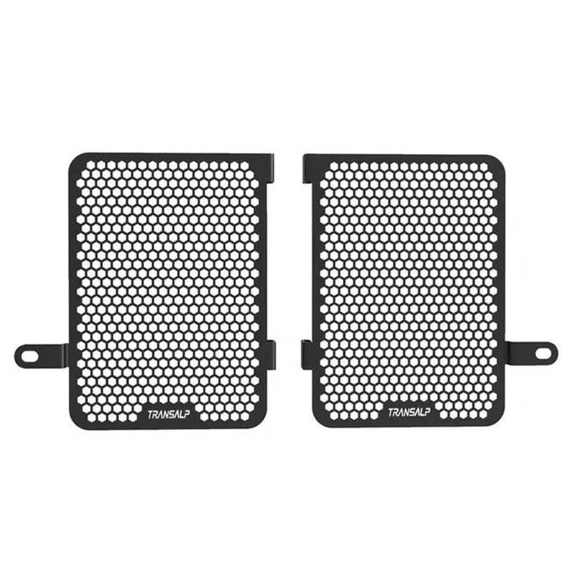 Montage Ohne Bohren Motorrad Kühlergrill Wache Abdeckung Schutz Für XL700V Für Transalp 700 XL 700V 2008-2016 2017-2018-2019-2020-2021-2022(Black,Round hole) von FSOZDBBPL