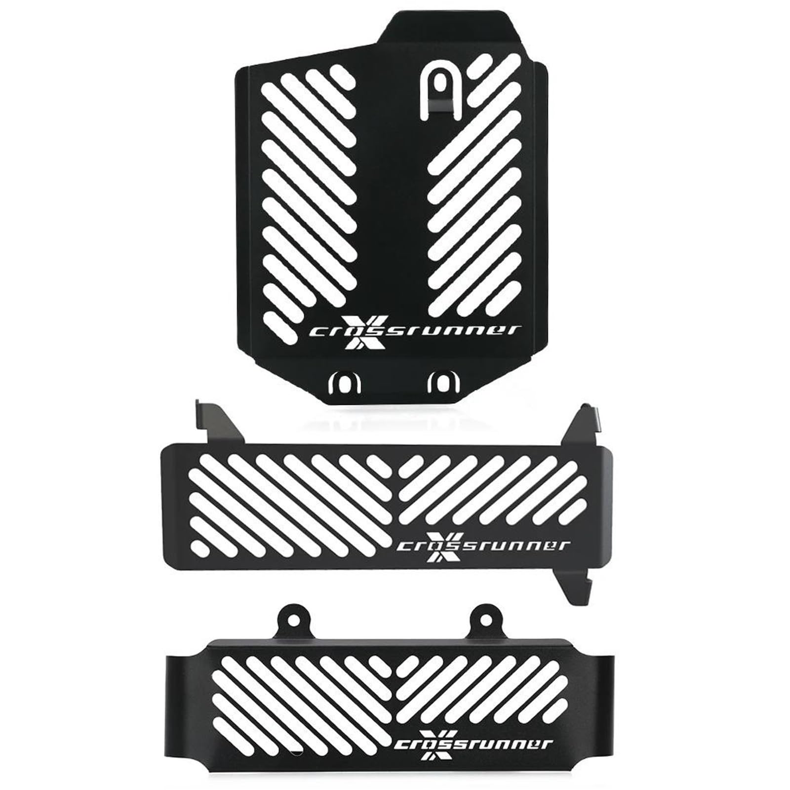 Montage Ohne Bohren Motorrad Kühlergrill Wache Wasser Tank Net Abdeckung Schutz Für VFR800X Crossrunner RC80 2015-2020 2021 2022 2023 2024(Black) von FSOZDBBPL