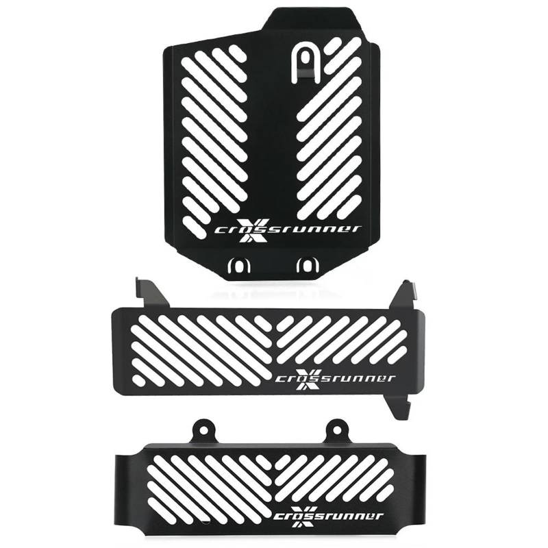 Montage Ohne Bohren Motorrad Kühlergrill Wache Wasser Tank Net Abdeckung Schutz Für VFR800X Crossrunner RC80 2015-2020 2021 2022 2023 2024(Black) von FSOZDBBPL