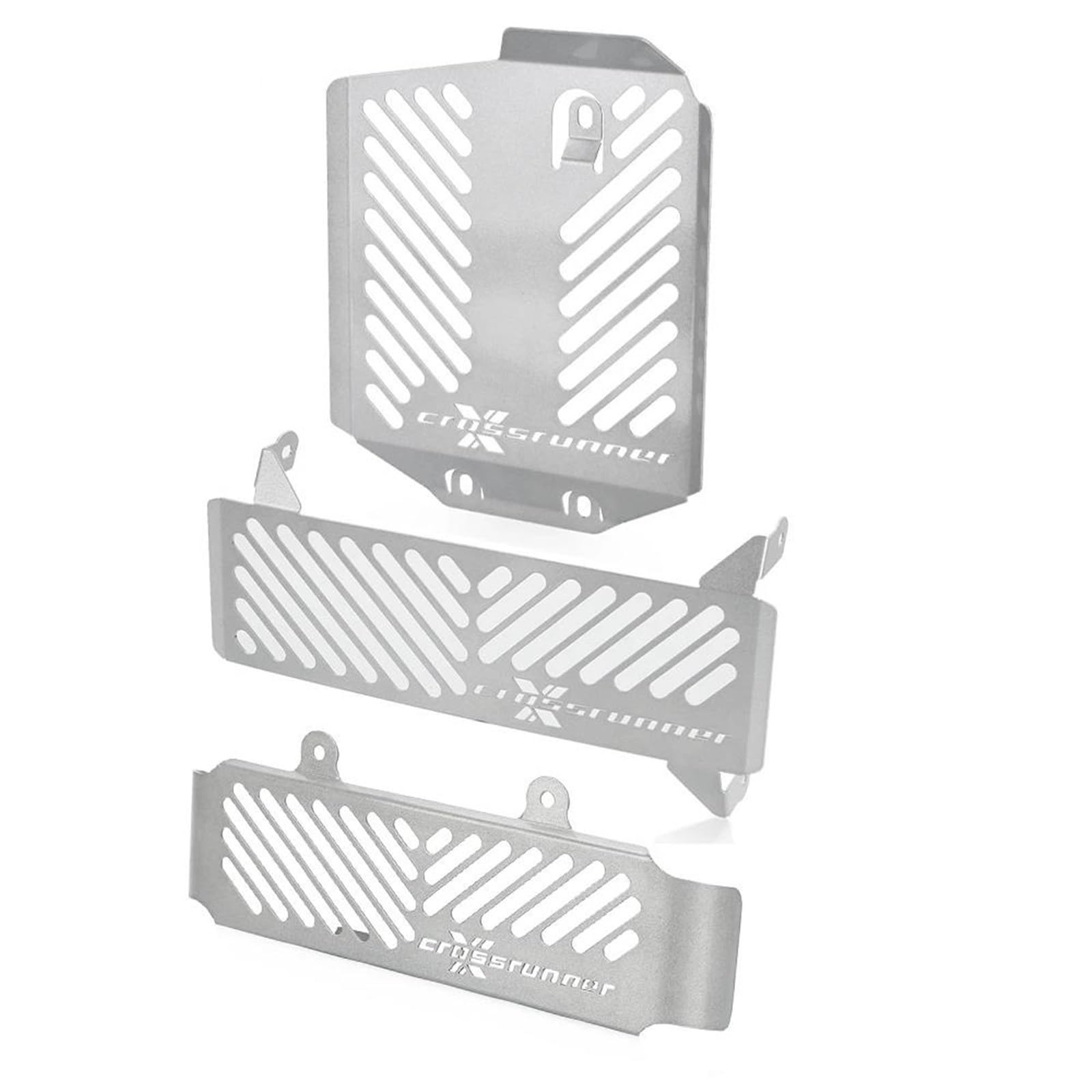 Montage Ohne Bohren Motorrad Kühlergrill Wache Wasser Tank Net Abdeckung Schutz Für VFR800X Crossrunner RC80 2015-2020 2021 2022 2023 2024(Silver) von FSOZDBBPL