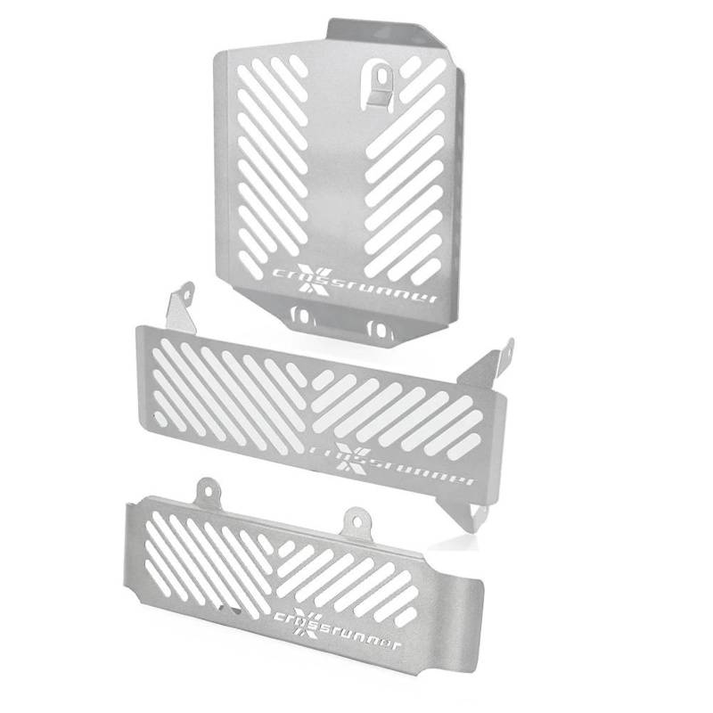 Montage Ohne Bohren Motorrad Kühlergrill Wache Wasser Tank Net Abdeckung Schutz Für VFR800X Crossrunner RC80 2015-2020 2021 2022 2023 2024(Silver) von FSOZDBBPL