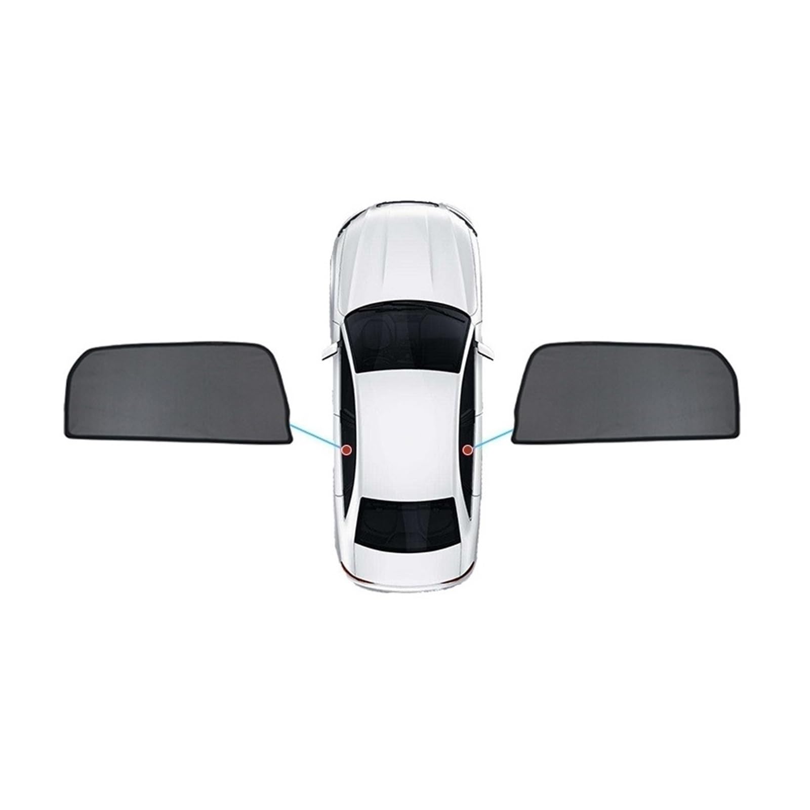 Sommer Reisen Auto Sonnenschutz Magnetisch Für Benz EQC 2020 2021 2022 2023 2024 Auto Vorhang Sonnenschirm Seite Fenster(Rear Windows) von FSOZDBBPL