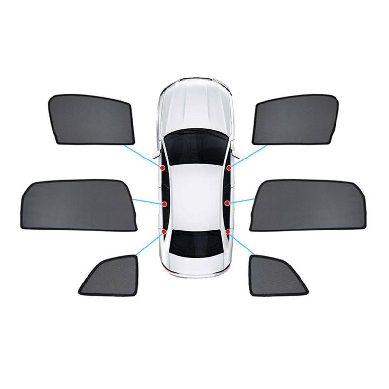 Sommer Reisen Auto Vorne Hinten Seite Zurück Fenster Sonnenblende Für Lexus RX 2016 2017 2018 2019 Auto Sonnenschutz Privatsphäre Vorhang(6pcs) von FSOZDBBPL