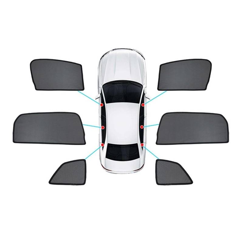 Sommer Reisen Custom Car Fenster Sonnenschirm Für BMW X1 F48 2015-2020 2021 2022 2023 2024 Privatsphäre Blind Vorhang Frontscheibe(6pcs) von FSOZDBBPL