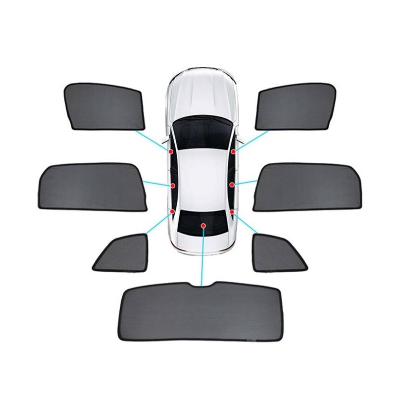 Sommer Reisen Custom Car Fenster Sonnenschirm Für BMW X1 F48 2015-2020 2021 2022 2023 2024 Privatsphäre Blind Vorhang Frontscheibe(7pcs) von FSOZDBBPL