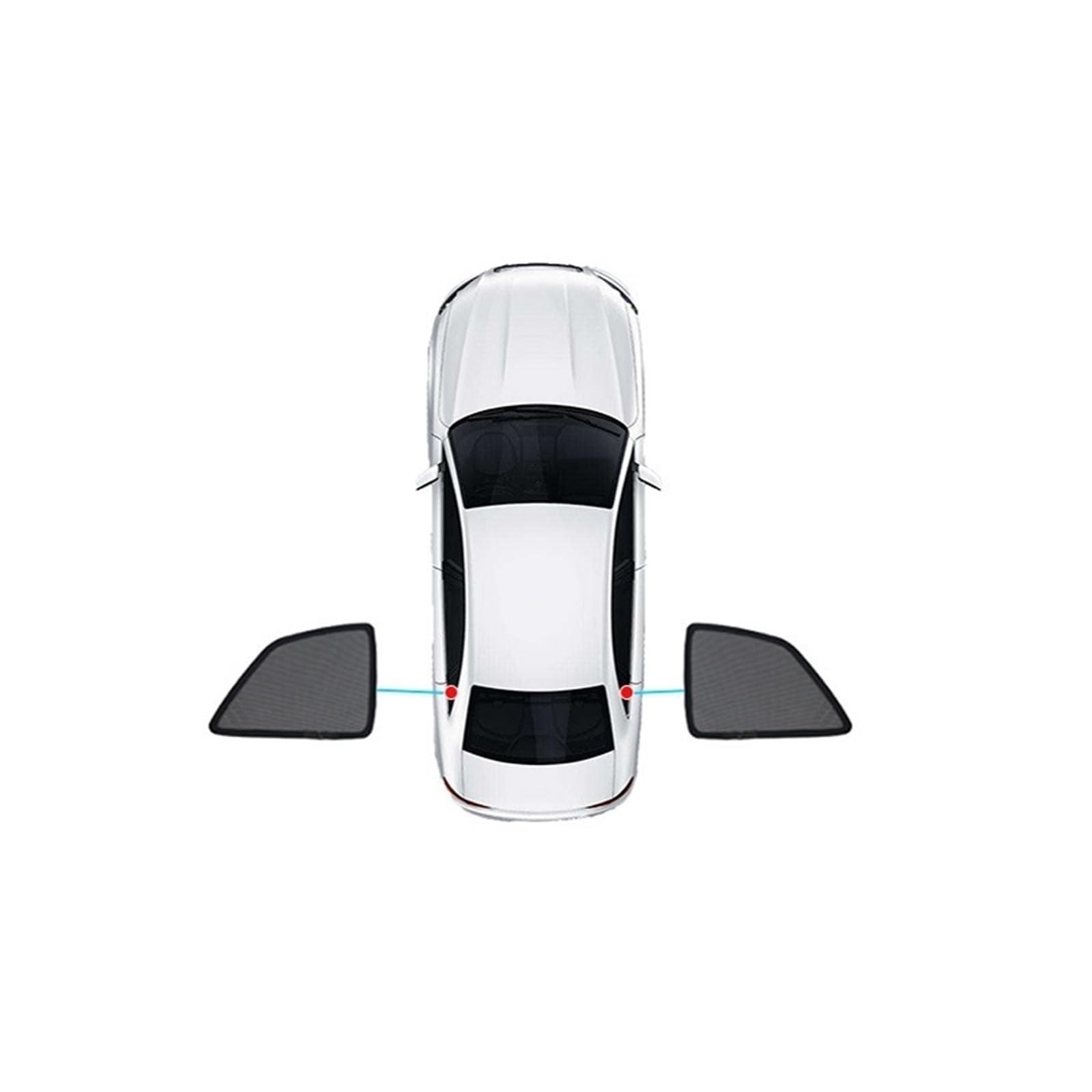 Sommer Reisen Für BMW 3er E90 2005-2010 2011 2012 Magnetischer Auto-Sonnenschutz Für Die Windschutzscheibe Rahmenvorhang Seitenfenster Visier(Triangular Windows) von FSOZDBBPL