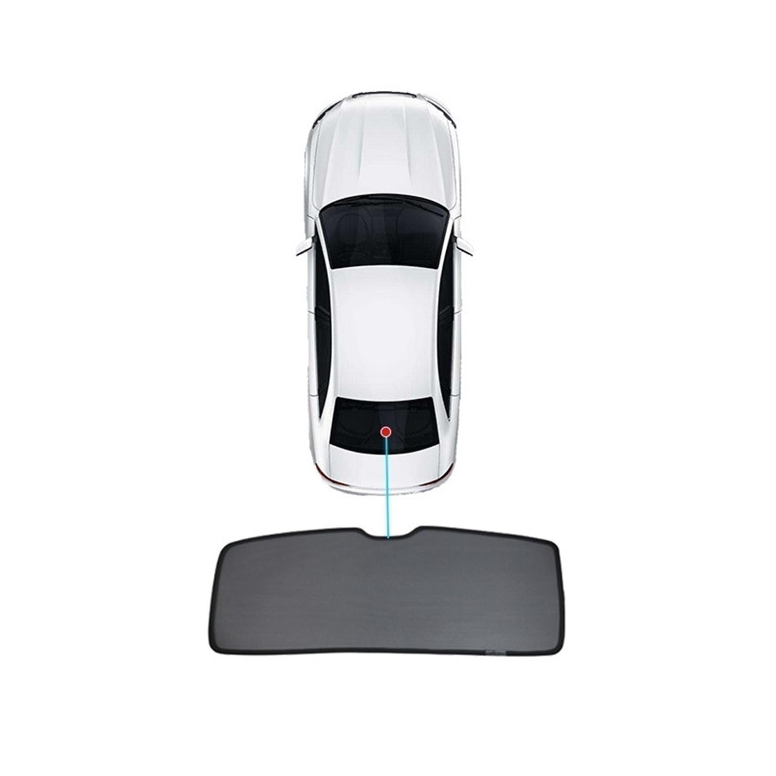 Sommer Reisen Für Civic 10 Generation Hatchback 2016-2021 Autofenster-Sonnenschutz Anpassbare Windschutzscheiben-Sichtschutzvorhänge(Back Windshield) von FSOZDBBPL