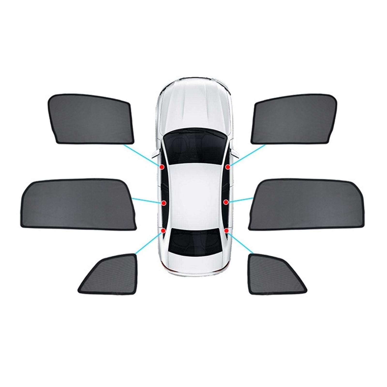 Sommer Reisen Für Civic 11 Generation Sedan 2022-2024 2025 Autofenster-Sonnenschutz Anpassbare Windschutzscheiben-Sichtschutzvorhänge(6pcs) von FSOZDBBPL