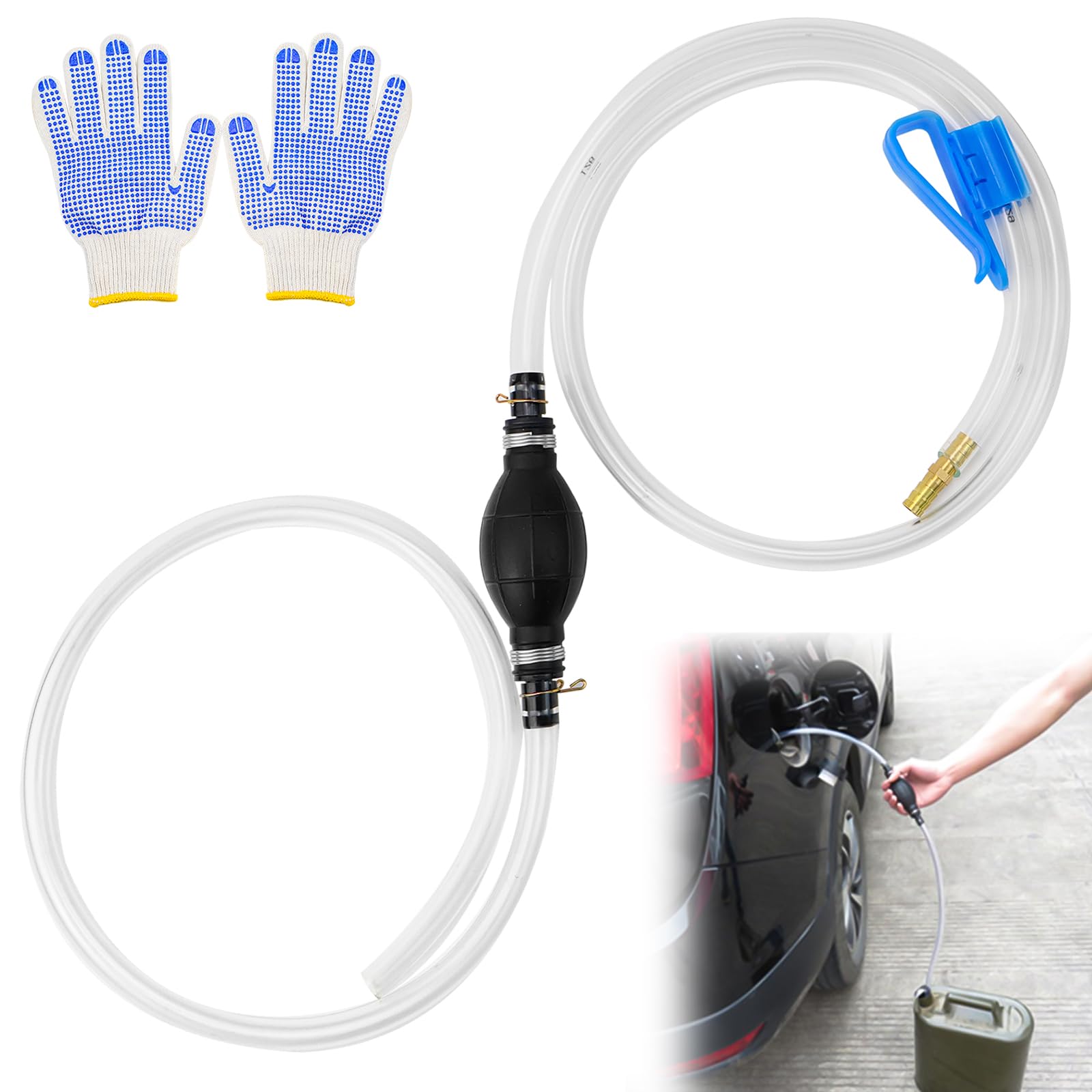 FSWWSF Manuelle Handpumpe Siphonpumpe Umfüllpumpe für Benzin Öl Kraftstoff Diesel Flüssigkeit Wasser Aquarium Saugpumpe mit Siphonschläuchen mit Schlauchklemme FSWWSF Manuelle Handpumpe Siphonpumpe Umfüllpumpe für Benzin Öl Kraftstoff Diesel Flüssigkeit Wasser Aquarium Saugpumpe mit Siphonschläuchen mit Schlauchklemme von FSWWSF