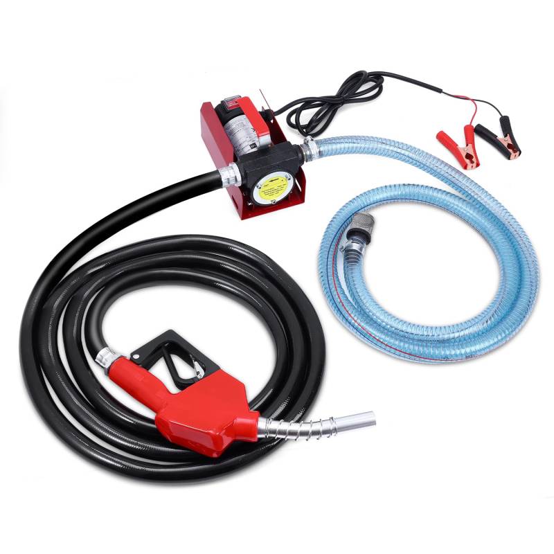 Dieselpumpe 12 V, 155 W Diesel Transfer Pump, Selbstansaugende Elektrisch Ölpumpe 40 l/min, Ölabsaugpumpe Auto mit Zapfpistole und Schlauch für Diesel von FSXEU