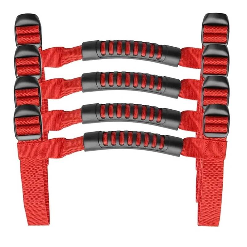 4X Überrollbügel-Haltegriffe, Griffgriff, passend for 1995–2021 J&ee&p Wr&an&gler YJ TJ JK JKU JL Sports Sahara(Red) von FSorce