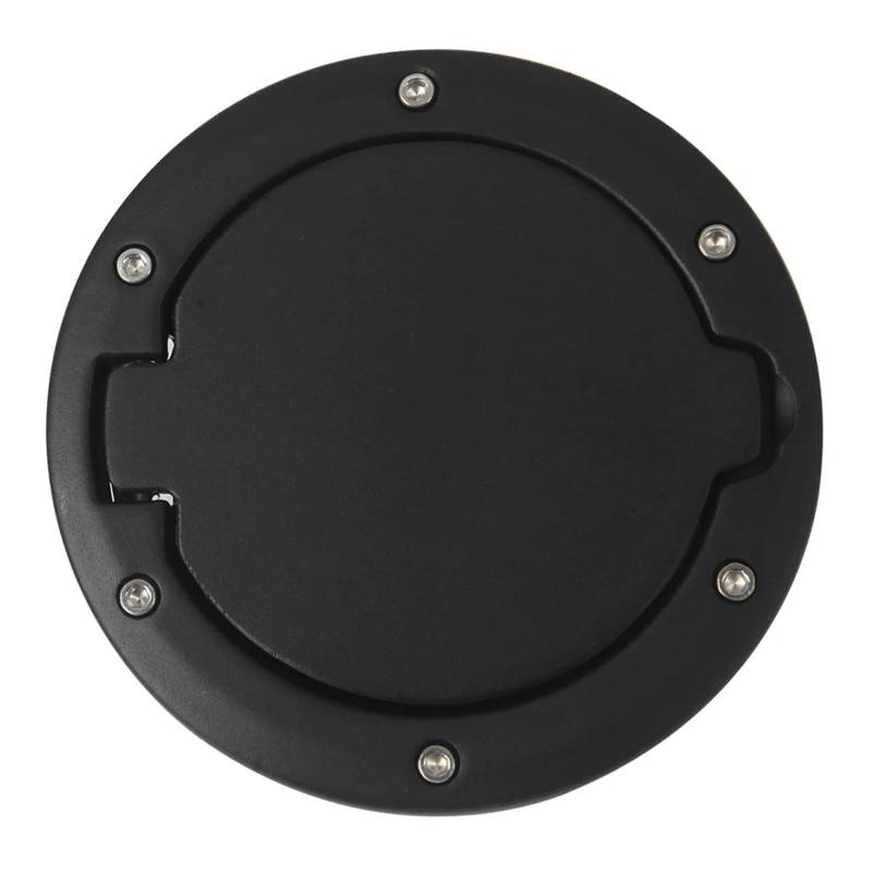 Abdeckung Tankdeckelabdeckung Aus Aluminiumlegierung, Schwarze Tankklappe, Tankdeckel, Kompatibel Mit J&e&ep Wrangler JK 2 4-Türer 07-17 von FSorce