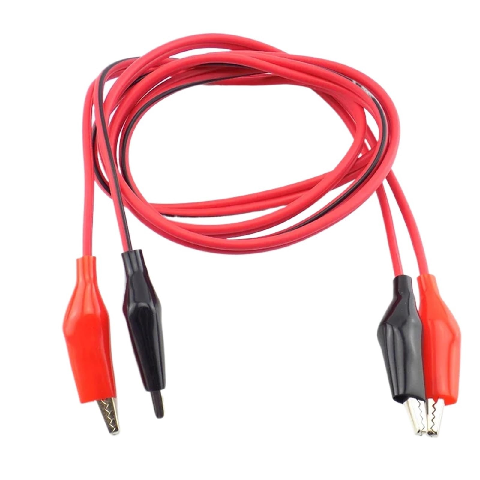 Krokodilklemmen Elektrische DIY-Testleitungen Doppelseitige Krokodilprüfklemmen Rot Schwarz Elektrische Roach-Überbrückungskabel von FSorce