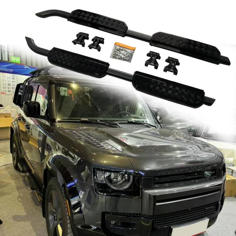 FTAPACCE 2 x seitliche Trittbretter für Land Rover Defender 90 110 130 L663 L851 2020–2024 (Defender 110) von FTAPACCE