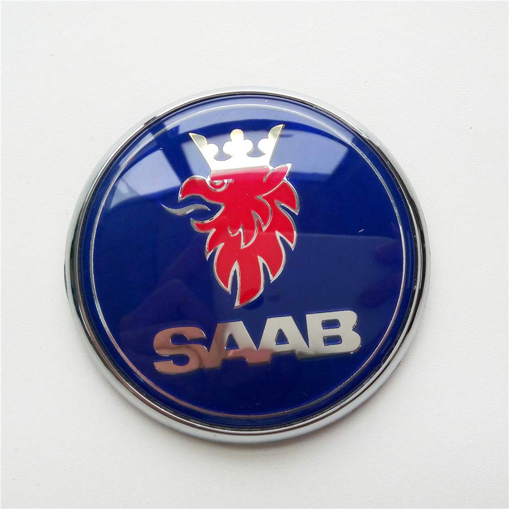 1 Stück 68 mm blau für Saab 9–5 95 Kombi 98–05 Auto Heck Kofferraum Emblem Logo Heckklappe Abzeichen 5289921 von FTC