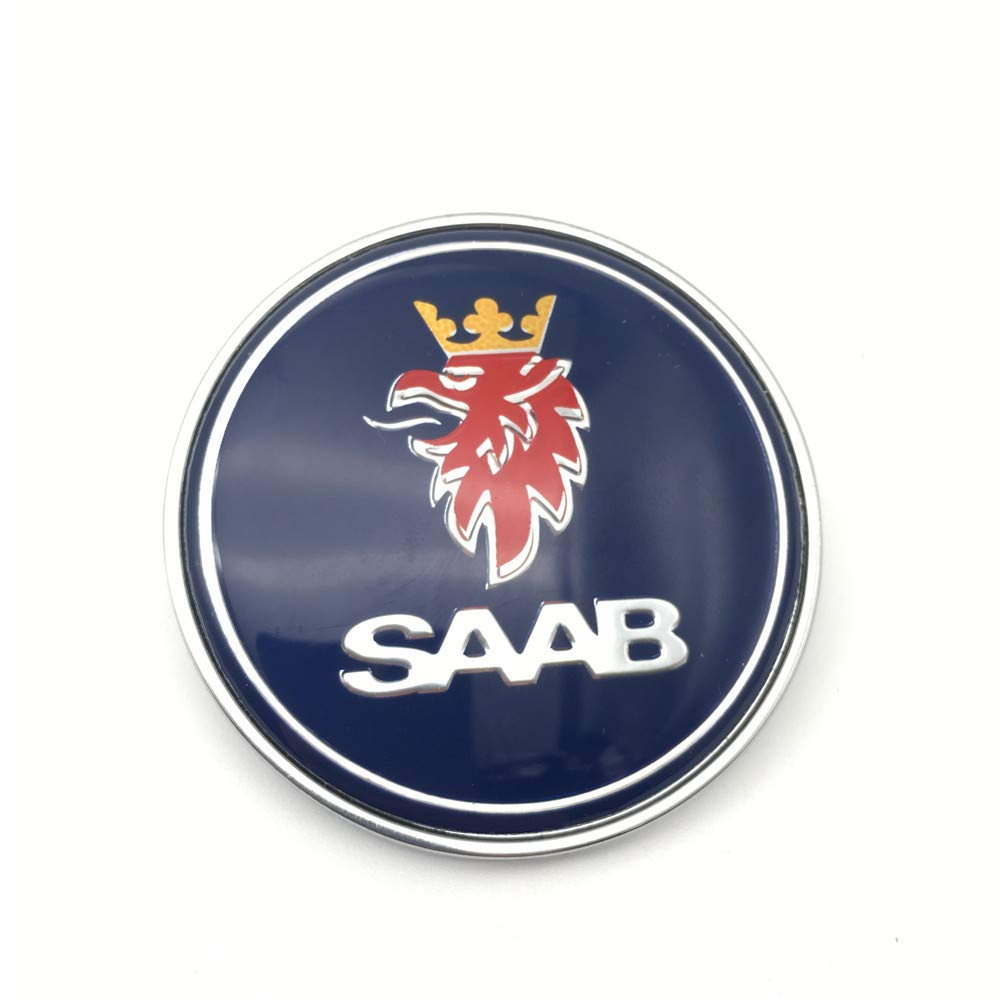 FTC 1 stück 50mm Geeignet für SAAB 93 9-3 900 9000 Motorhaube Emblem Abzeichen Logo 5289871 blau von FTC