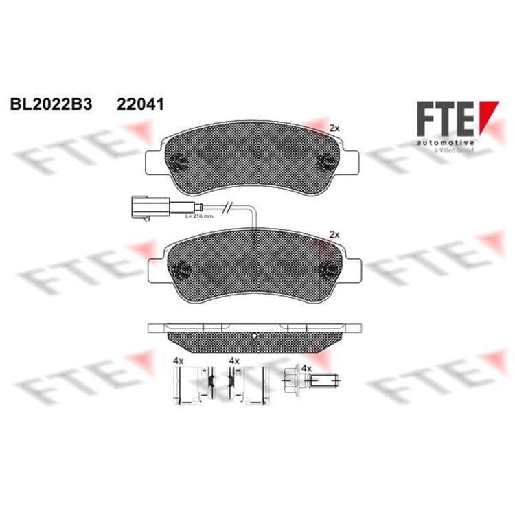 FTE Bremsbel?ge hinten Fiat Ducato von FTE