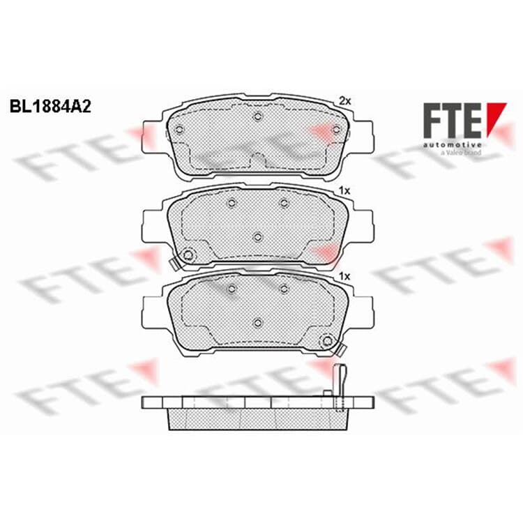 FTE Bremsbel?ge hinten Toyota Avensis Previa von FTE