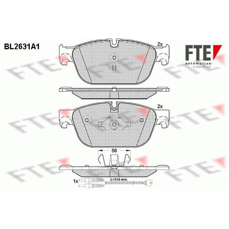 FTE Bremsbel?ge vorne Citroen C4 C5 C6 Ds4 Ds5 Peugeot 308 407 508 Rcz von FTE