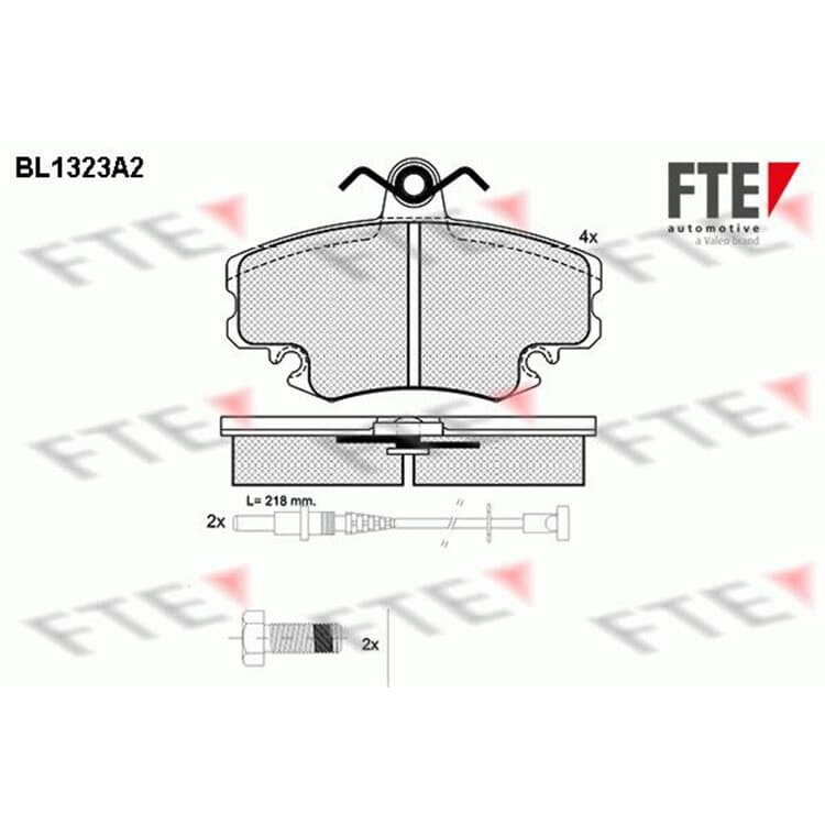 FTE Bremsbel?ge vorne Dacia Renault von FTE