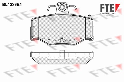 Fte Bremsbelagsatz, Scheibenbremse [Hersteller-Nr. 9010129] für Nissan von FTE
