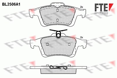 Fte Bremsbelagsatz, Scheibenbremse [Hersteller-Nr. 9010769] für Ford, Mazda, Opel, Volvo von FTE