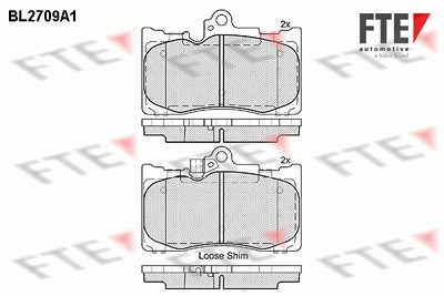 Fte Bremsbelagsatz, Scheibenbremse [Hersteller-Nr. 9010935] für Lexus von FTE