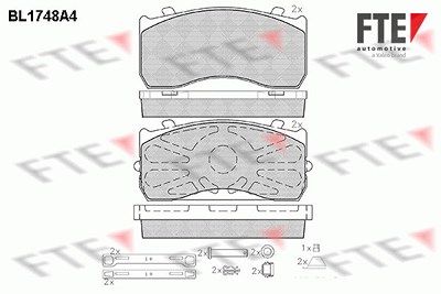 Fte Bremsbelagsatz, Scheibenbremse [Hersteller-Nr. 9500028] von FTE