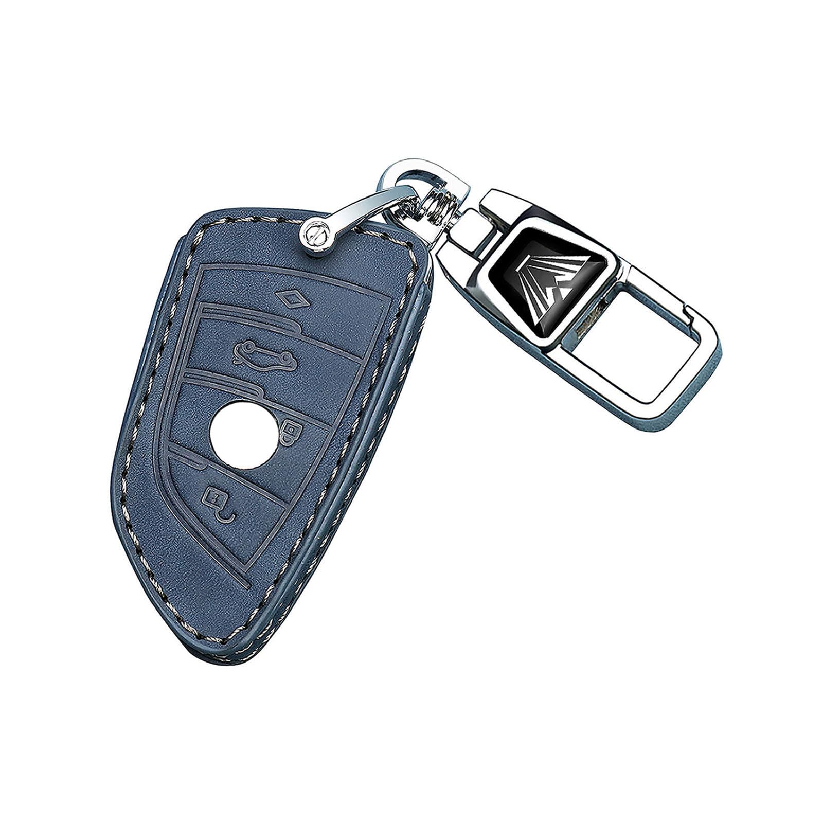 für BMW Leder Autoschlüssel Fob Cover&Legierung Metall Auto Schlüsselanhänger für BMW X1 X2 X3 X5 X6 X7 and Series 1 2 3 4 5 6 7 8,Vollschutz Autoschlüssel Fob Fall Schlüsselschale Abdeckung,Blau für BMW Leder Autoschlüssel Fob Cover&Legierung Metall Auto Schlüsselanhänger für BMW X1 X2 X3 X5 X6 X7 and Series 1 2 3 4 5 6 7 8,Vollschutz Autoschlüssel Fob Fall Schlüsselschale Abdeckung,Blau von FTGCRF