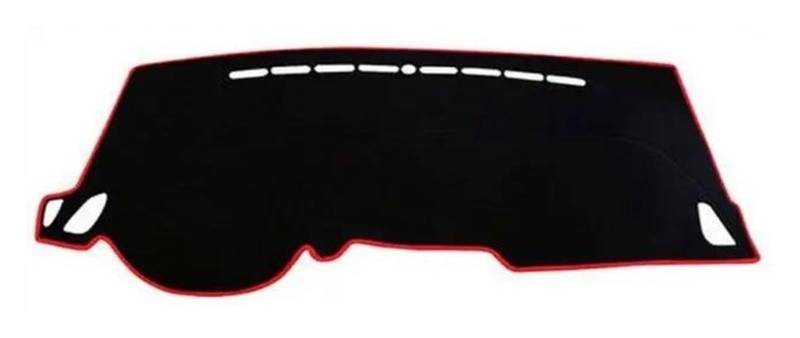 Armaturenbrett Abdeckung Armaturenbrett Vermeiden Licht Pad Instrument Plattform Schreibtisch Abdeckung Matten Teppiche Zubehör Für JAC S3 Sei3 Für Puls 2017-2021 2022 2023 Armaturenbrett Matte(Rot,RH von FTJKKVV