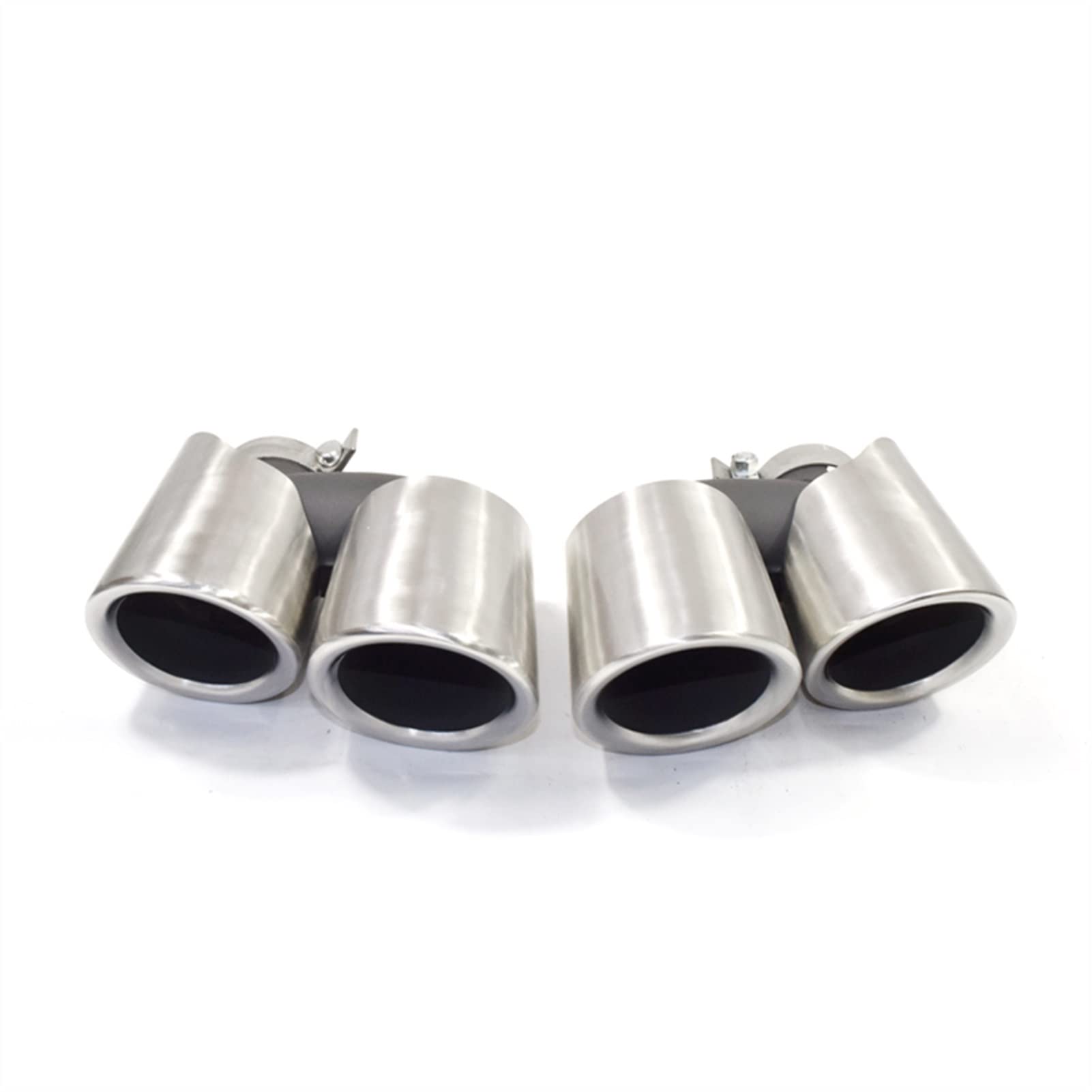 Auspuffblende 304 Edelstahl Endrohr Für Für Macan 2019-2020 Für GTS Schalldämpfer Spitze Auto Auspuff Endrohr Endrohrblende(Silver 1) von FTJKKVV
