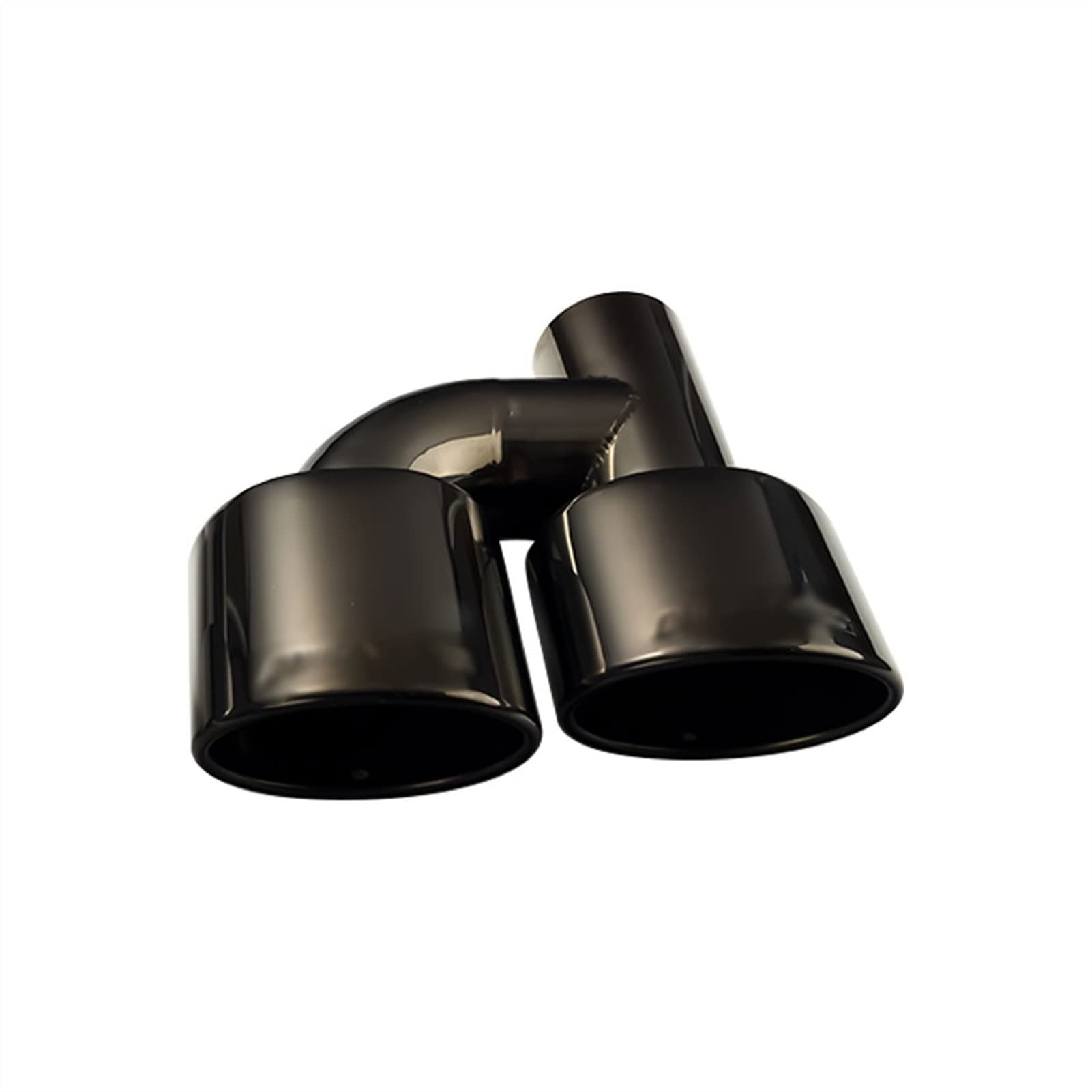 Auspuffblende Auto-Auspuffrohr Inter 63mm Dual Outlet Auto-Auspuffspitze Slant Rolled Edge Auto Schalldämpfer Endrohr Edelstahl Endrohrblende(Schwarz rechts) von FTJKKVV