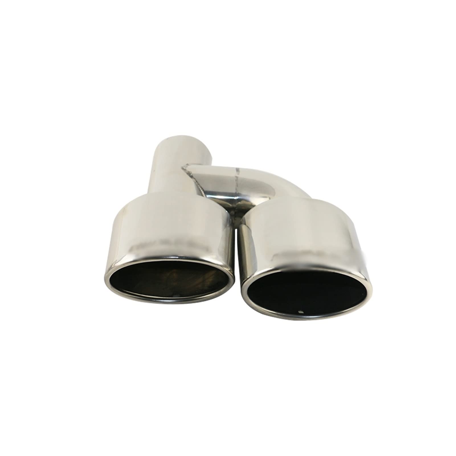 Auspuffblende Auto-Auspuffrohr Inter 63mm Dual Outlet Auto-Auspuffspitze Slant Rolled Edge Auto Schalldämpfer Endrohr Edelstahl Endrohrblende(Silber Links) von FTJKKVV