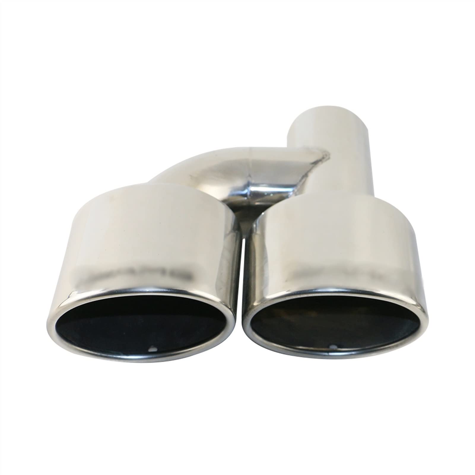 Auspuffblende Auto-Auspuffrohr Inter 63mm Dual Outlet Auto-Auspuffspitze Slant Rolled Edge Auto Schalldämpfer Endrohr Edelstahl Endrohrblende(Silber rechts) von FTJKKVV