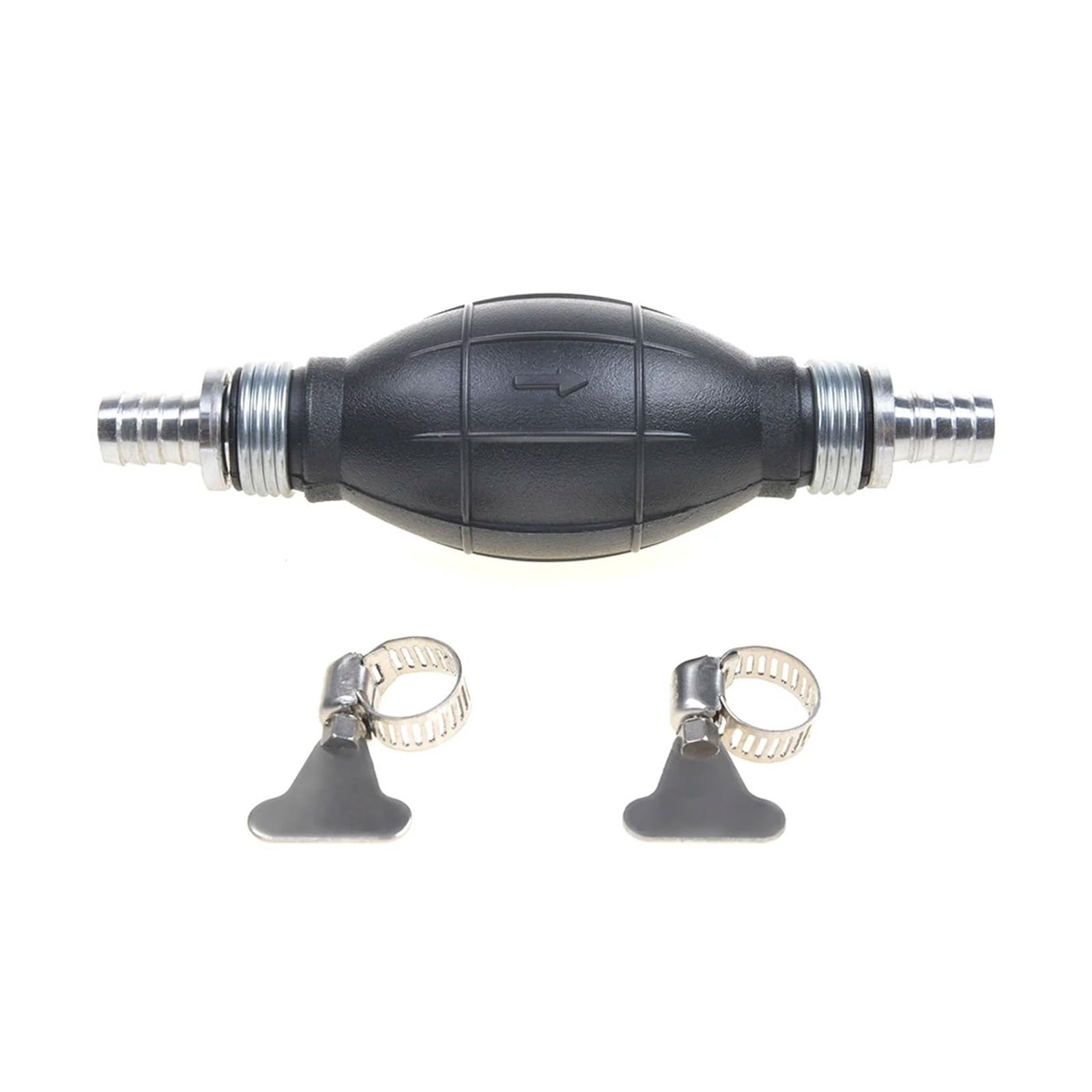 Kraftstoffpumpe 6mm 8mm 10mm 12mm Gummi Aluminium Hand Kraftstoff Pumpe Linie Hand Primer Birne Alle Kraftstoffe Für Auto Boot Außenborder Kraftstoff Pumpe Benzinpumpe(12mm) von FTJKKVV