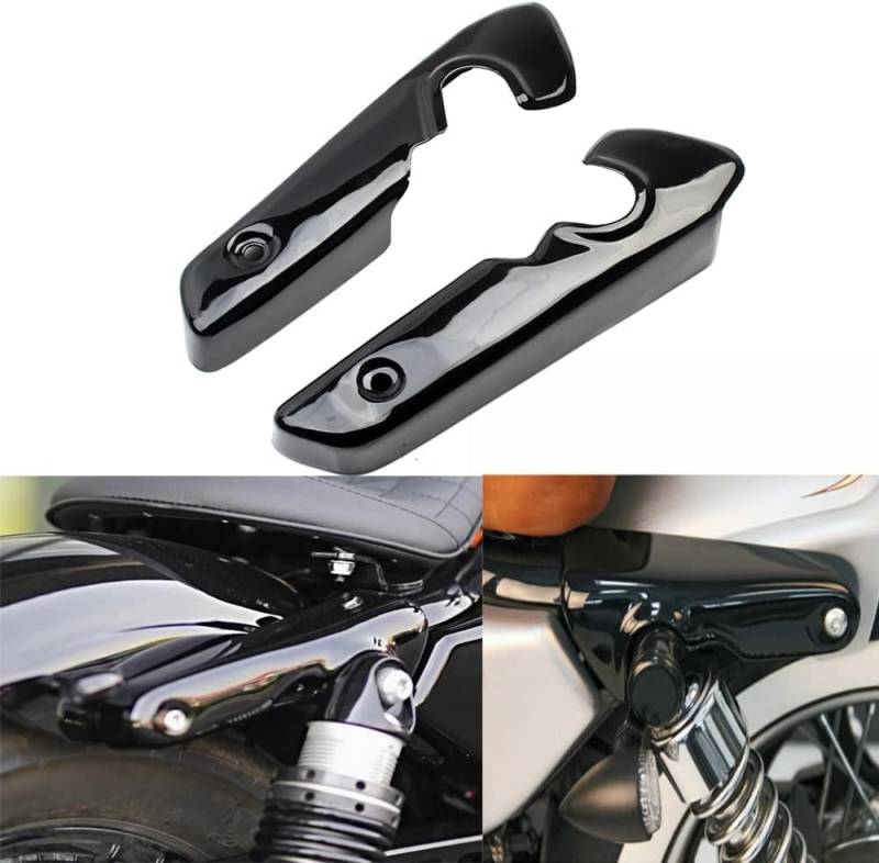 FTKDMT Kotflügel-Stützhalterung für hinteren Kotflügel, Blinker-Lichthalterung, Schwarz, Metall, Passend für Harley Sportster XL 883 1200 48 72 2004–2020 von FTKDMT