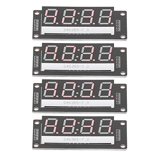 4 STÜCKE 4-stellige Röhre LED-Anzeigetafel 7 Segmente Uhrmodul Leiterplatte 5 V für LED-Digitalanzeige(Rot MRA041D) von FTVOGUE