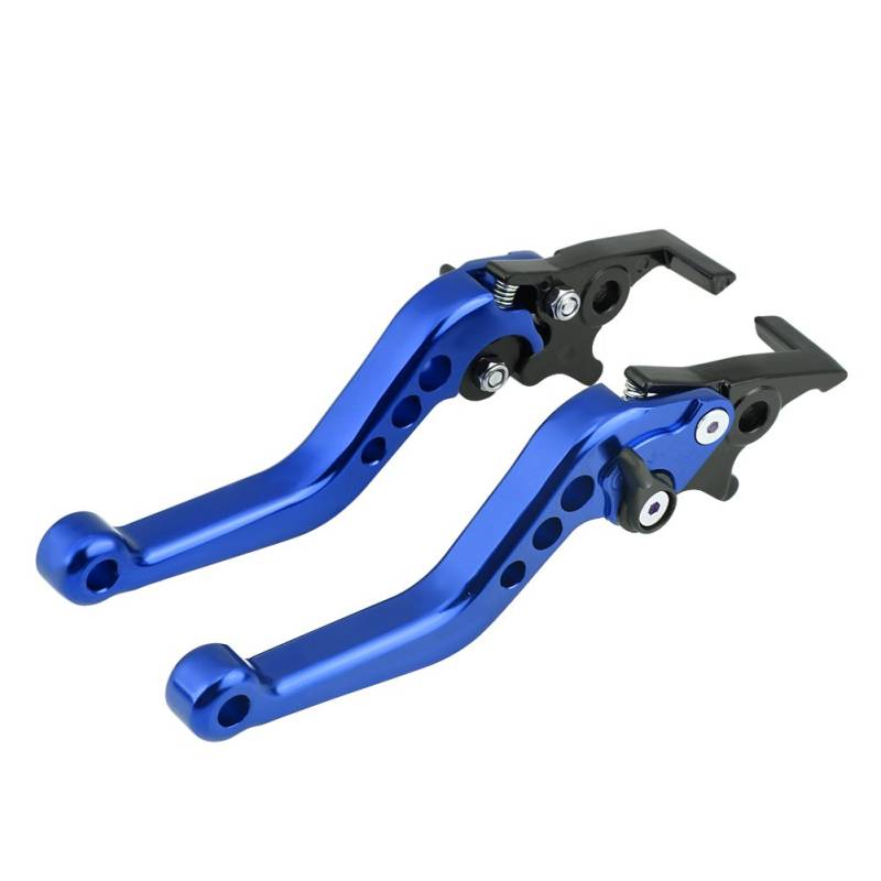 FTVOGUE 1 Paar Bremshebel, CNC Aluminium Doppel Scheibenbremse Hebel Motorrad Roller Modifikation Doppelscheibe Bremshebel Universal für die meisten Motorräder(Blau) von FTVOGUE