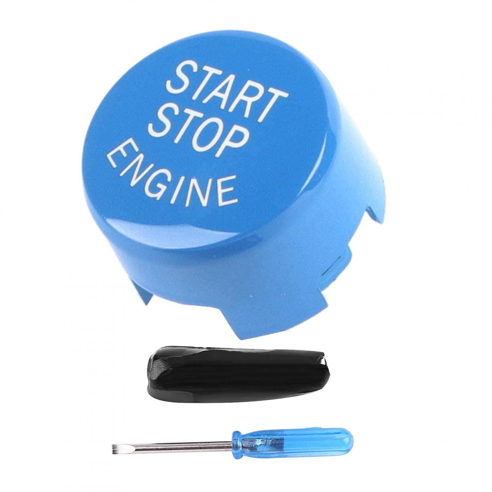 FTVOGUE Auto EIN-Tasten Startknopf Motor Startknopf Abdeckkappe Motor Startknopf für F30 G/F Disk Bottom mit Start&Stop (Blau) von FTVOGUE