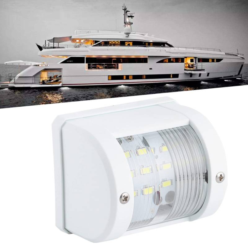 FTVOGUE Navigationslicht, 12 V 24 V 2,5 W LED-Navigationslichter für Boote, 135 Grad IP66 Wasserdichtes LED-Navigationssignallicht, Navigations-Ankerlicht aus ABS-Kunststoff für Yacht-Fischerboote von FTVOGUE
