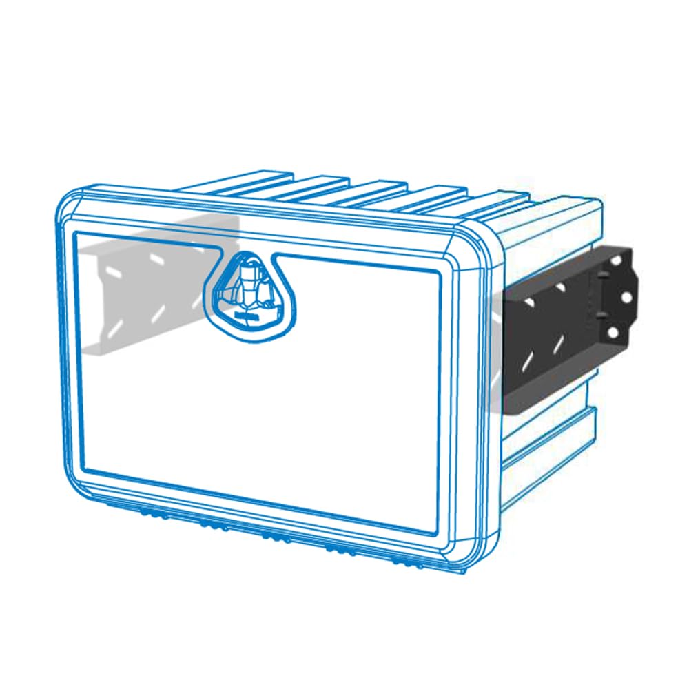 FTsolid Halterung Unterbaubox (horizontale Halterung, lang) Anhängerkiste Staubox Unterflurbox Gurtkiste Werkzeugkiste von FTsolid