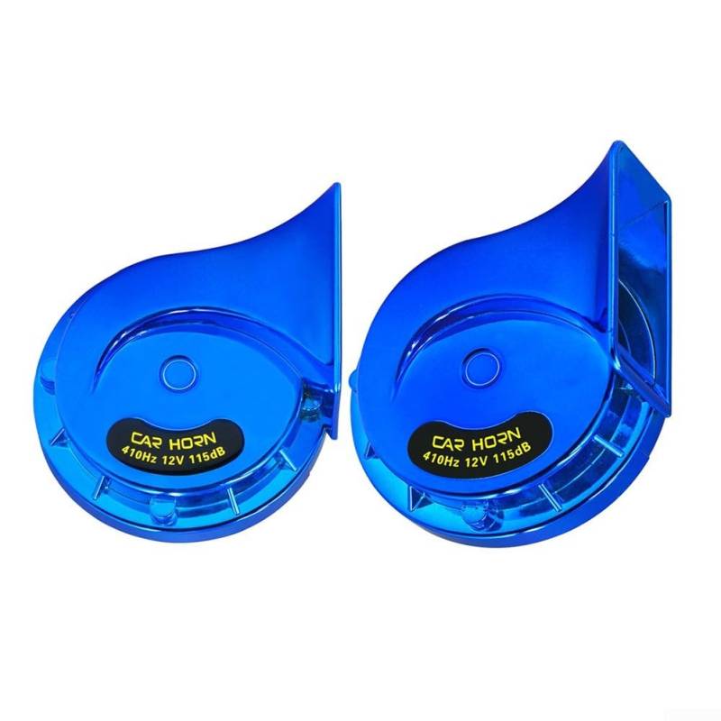12 V Doppel-Trompetenhupen, wasserdichtes Lautsprecher-Kit für Autos und Motorräder zur Verbesserung der Klangalarme (Blau) von FUANA