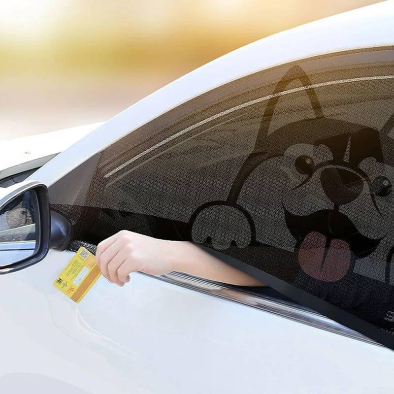 2 x Anti-Moskito-Auto-Sonnenschutz-Netzvorhänge für Sonnenschutz (vorne (1 Paar)) von FUANA