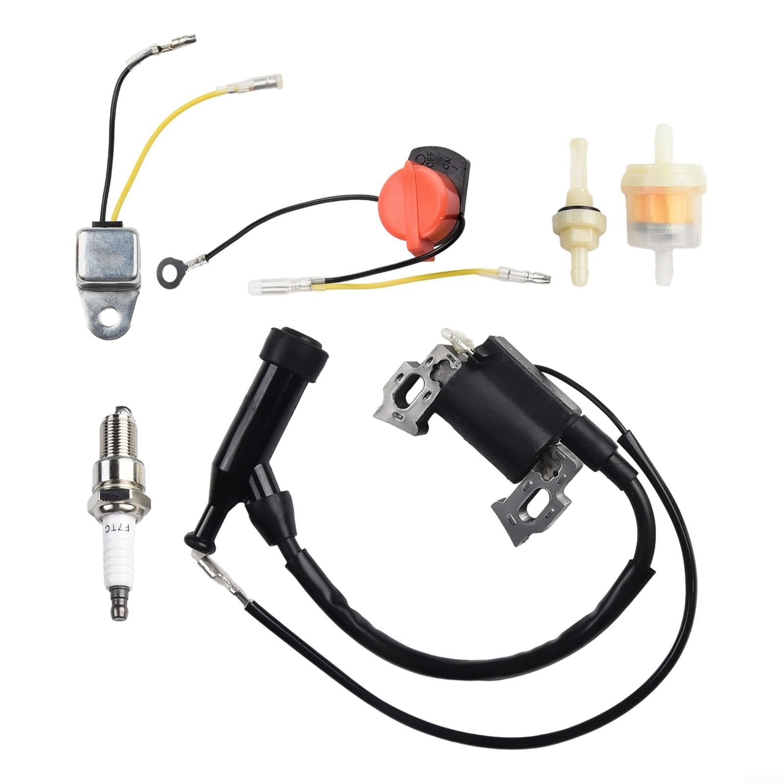FUANA Ersatz-Zündspulen-Set für Motoren der Honda GX-Serie, passend für GX110, GX120, GX140, GX160, GX200, 5,5 PS, 6,5 PS, mit Schalter und Sensor-Komponenten FUANA Ersatz-Zündspulen-Set für Motoren der Honda GX-Serie, passend für GX110, GX120, GX140, GX160, GX200, 5,5 PS, 6,5 PS, mit Schalter und Sensor-Komponenten von FUANA
