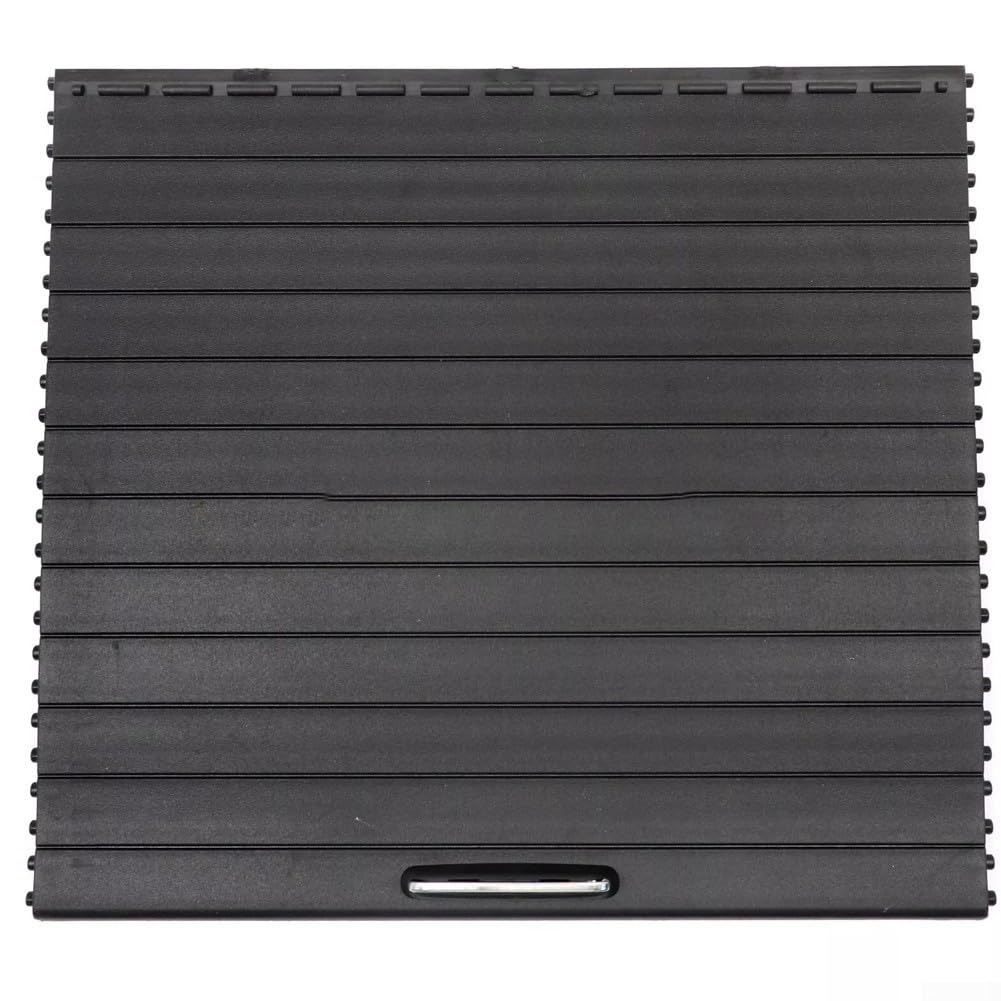 Praktisches Design Konsole Getränkehalter Tablett mit Rolloabdeckung für Benz Modelle 12 bis 19 (schwarz) von FUANA